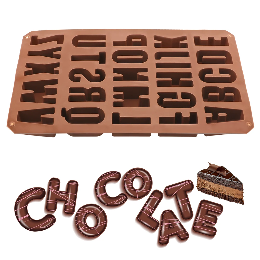 

DIY 26 Holes Fondant Mold Cake Decorating Tools Kitchen Baking Cookies Bakeware Tools Letter Silicone Chocolate Mold