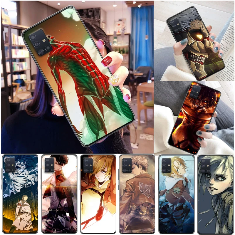 

Attack On Titan Mikasa Ackerman Eren Jager Armin Arlert Levi Phone Case For Samsung Galaxy A51 4G 5G A71 Carcasa Cases Funda