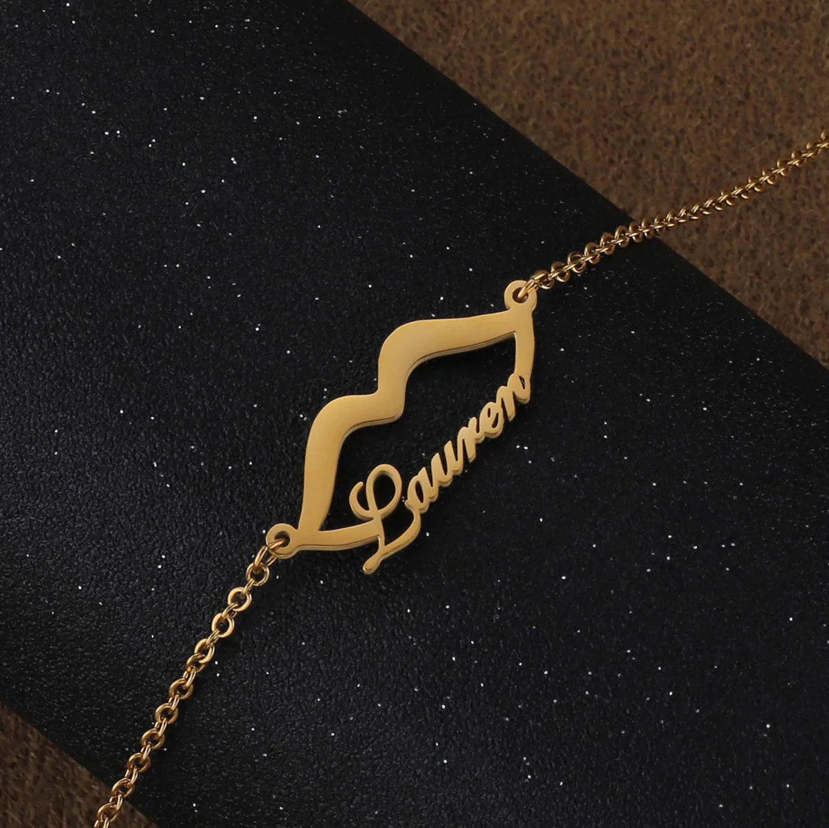 Ожерелье с подвеской в форме губ из нержавеющей стали | Украшения и аксессуары