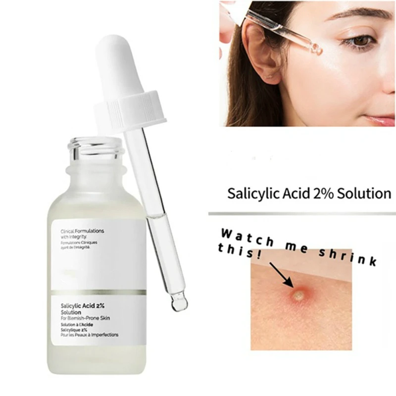 

30ml Salicylic Acid 2% Solution Removes Acne Face serum Shrinks Pore Moisturizing Essence Fade Spot Brighten Face Skin Care