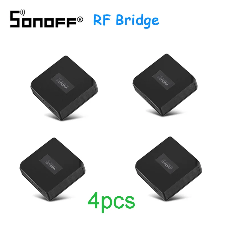 RF Bridge 4pcs Sonoff RF мост WiFi 433 МГц Замена умный дом автоматизация универсальный переключатель Интеллектуальный Domotica Wi-Fi пульт дистанционного управления RF - Комплект: RF Bridge 4pcs