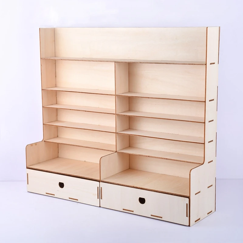 Деревянная стойка для краски полка пигментных бутылок с чернилами органайзер