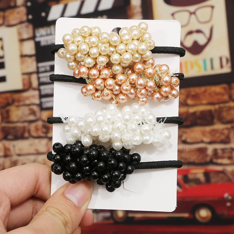 Резинки для волос женщин с бусинами | Аксессуары одежды