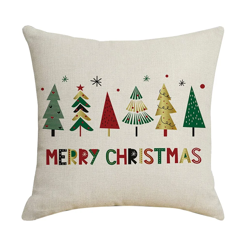 Веселая Рождественская Подушка Чехлы Скандинавское Елочное украшение подушки