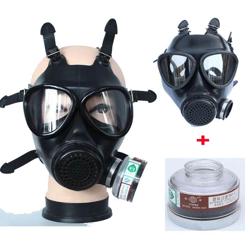 Newly painted spray military Soviet army chemical gas mask with filter silicone 40mm | Красота и здоровье