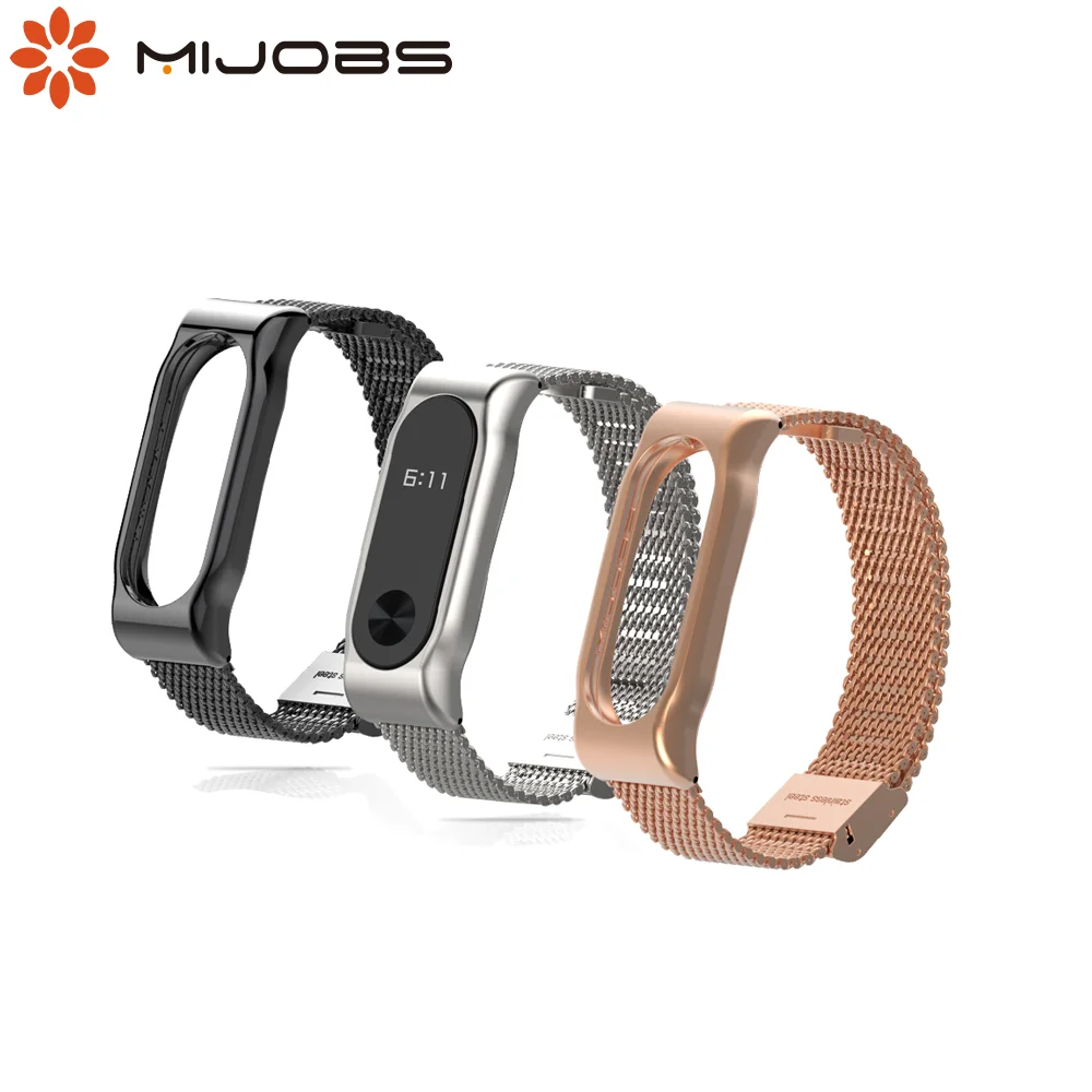 Металлический браслет Mijobs Mi Band 2 аксессуары для смарт браслета Xiaomi mi из