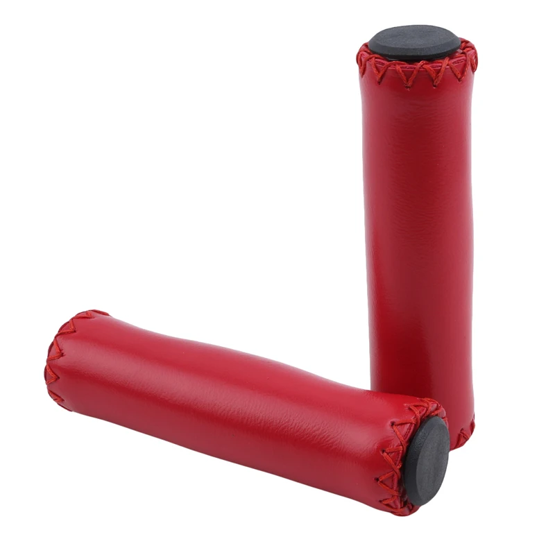 1 пара велосипедных ручек с резиновым наконечником кожаный винтажный