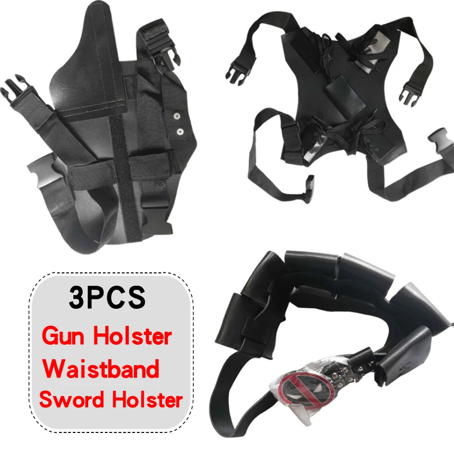 3PSC Accessories ; Детский костюм Дэдпула с маской; костюм супергероя для костюмированной вечеринки; цельнокроеное боди для мальчиков; Детские вечерние костюмы на Хэллоуин - Цвет: 3PSC Accessories