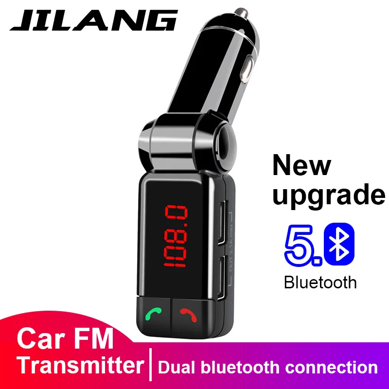 FM передатчики Bluetooth автомобильный комплект fm-передатчик Громкая связь Aux Mp3 плеер модулятор со светодиодный дисплей портативное зарядное устройство с двумя USB