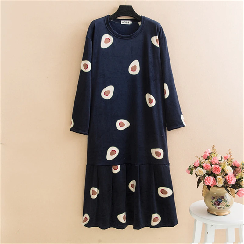 Женское нижнее белье халат большого размера на осень и зиму одежда для сна