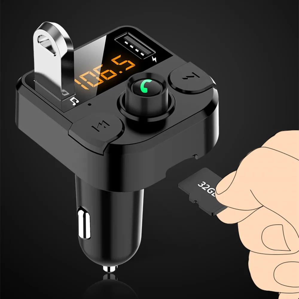 USB Зарядное устройство 3.1A автомобильный комплект Bluetooth 5 0 беспроводной fm