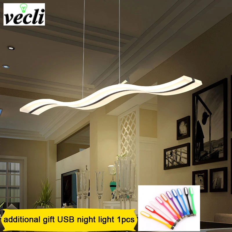 Креативный современный волнистый светодиодный подвесной светильник S 38 Вт