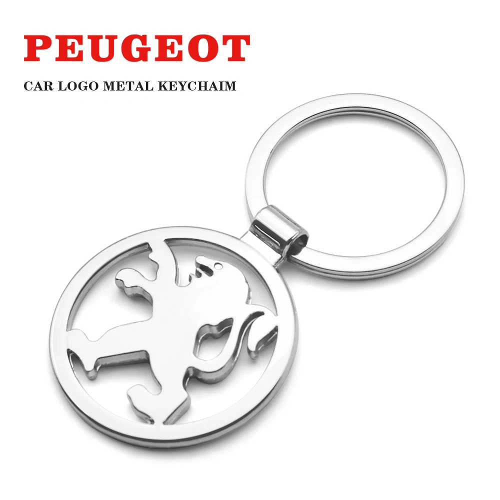 

1PCS Car Hot Fashion Metal Key Ring Key Chain Women's Men's Keychain Gift Souvenirs For Peugeot 206 308 3008 207 307 208 407 200