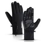 Зимние перчатки для мужчин, водонепроницаемые ветрозащитные теплые перчатки на молнии, лыжные, альпинистские, Нескользящие, Толстые мужские перчатки высокого качества