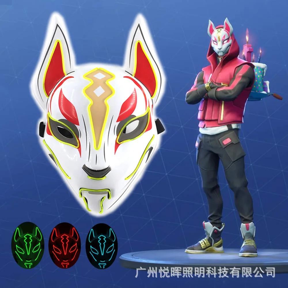 Аниме Expro Декор японская лиса маска неоновый светодиодный светильник