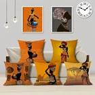 Наволочка для диванной подушки, в Африканском этническом стиле, подушка с изображением женщины год