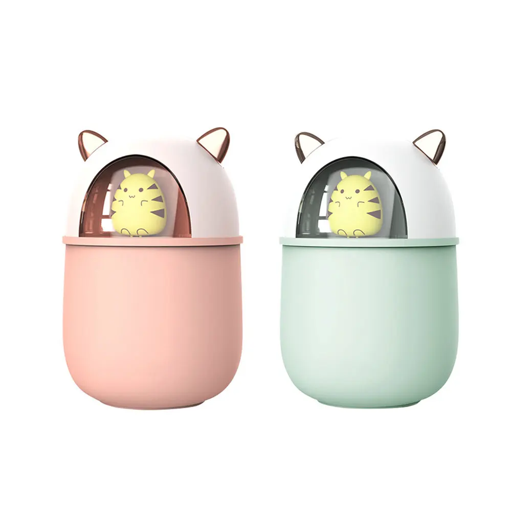 

Portable 300ml Air Humidifier Cute Mouse Quiet USB Fogger Mini Cool Mist Maker With Romantic LED Night Light For Home Car