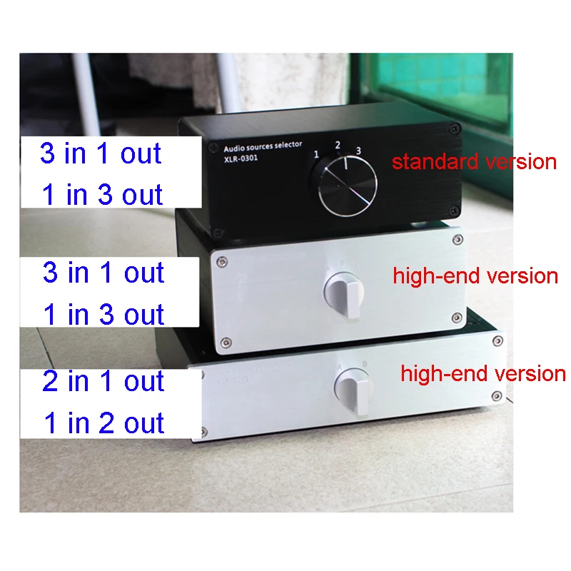 Interruptor de Tomada Balanceada de Sinal de Áudio Seleção Canais Xlr 2 H310