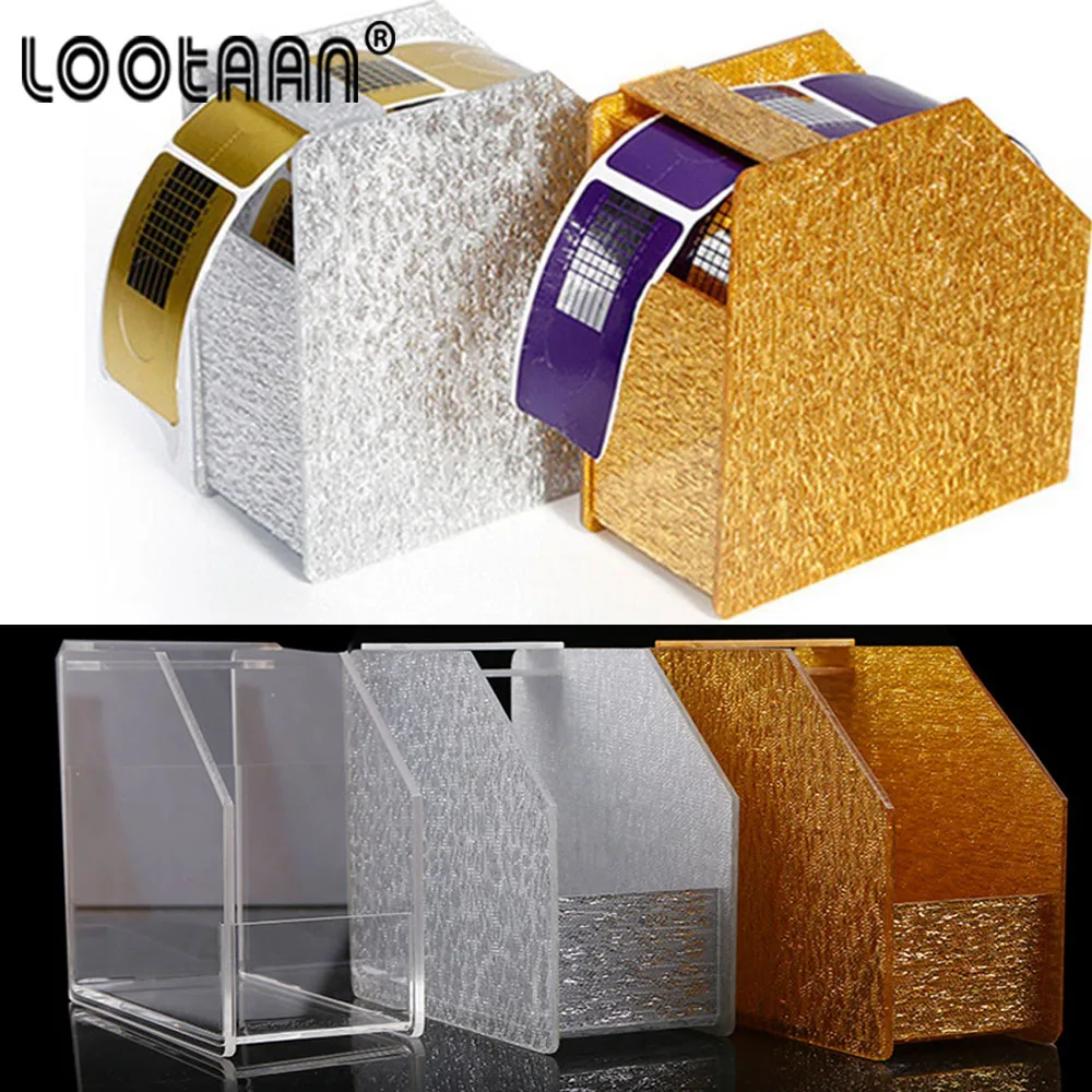 Серебристый/золотой/держатель для бумаги ногтевого дизайна держатель бумажных