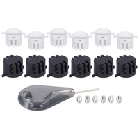 6pcs 5mm surfboard foot rope round cup plastic surfboard tail rudder slot style fin plugs plugs box with screws key wrench