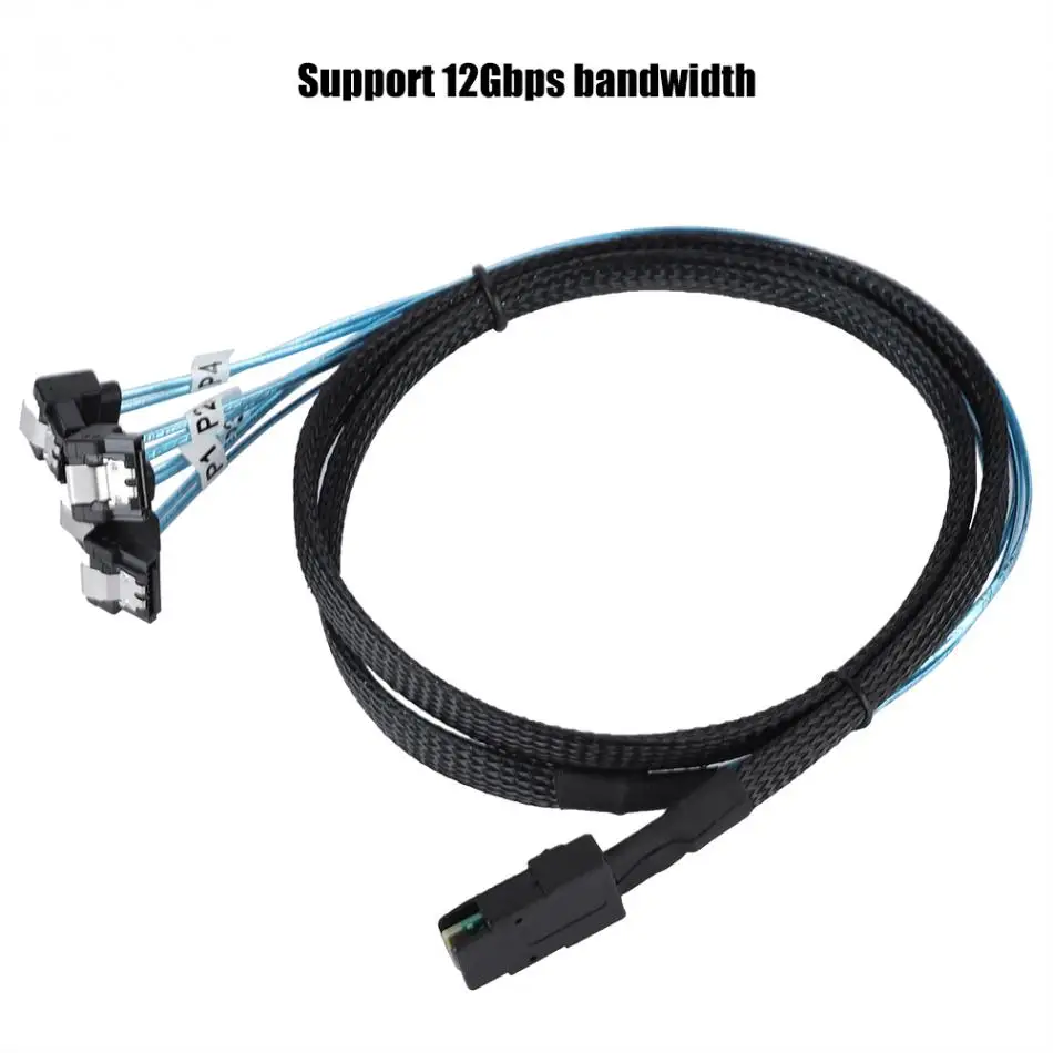 SAS sata USB-кабель с вилкой Mini SFF-8087 36P до 4 угла SATA 7P мужские соединитель кабеля 12 Гбит/с