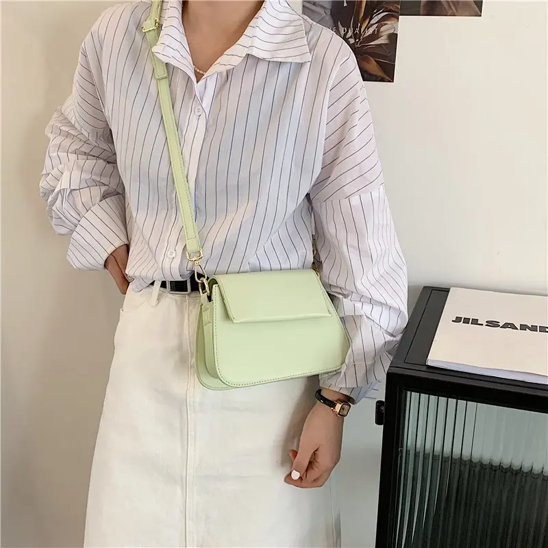 

2021 Casual fashion light luxury one-shoulder messenger printed mini small square bags for women and girls PU