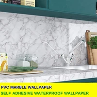 PVC Self Adhesive Wallpaper Stickers Marble Wall Sticker Kitchen Cabinet Table Countertop Furniture Renovation PVC Wallpaper