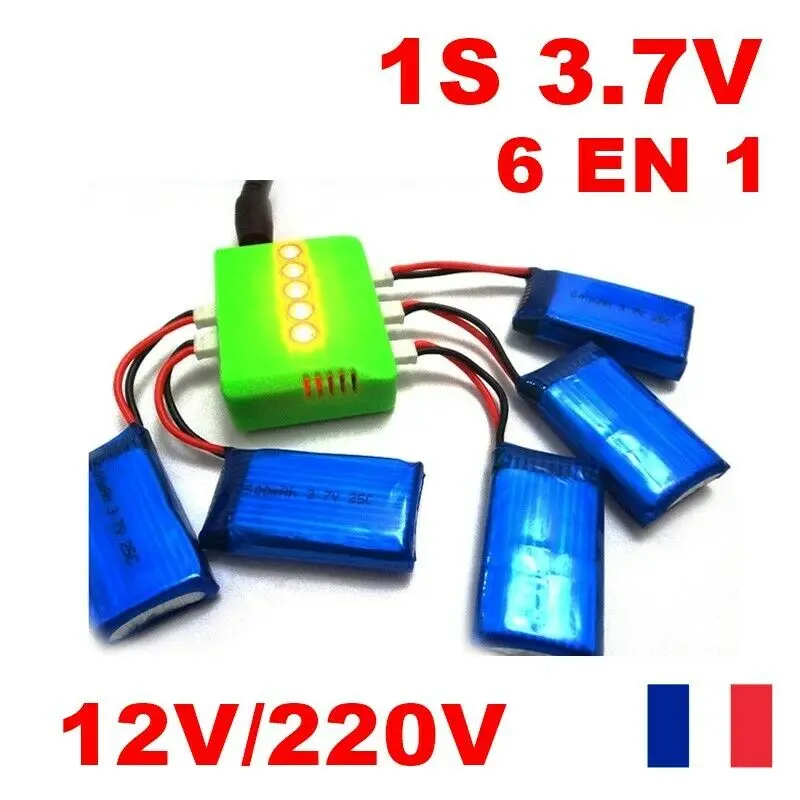 

MULTI CHARGEUR 6 EN 1 LIPO USB 3;7V 1S RC MODELISME DRONE
