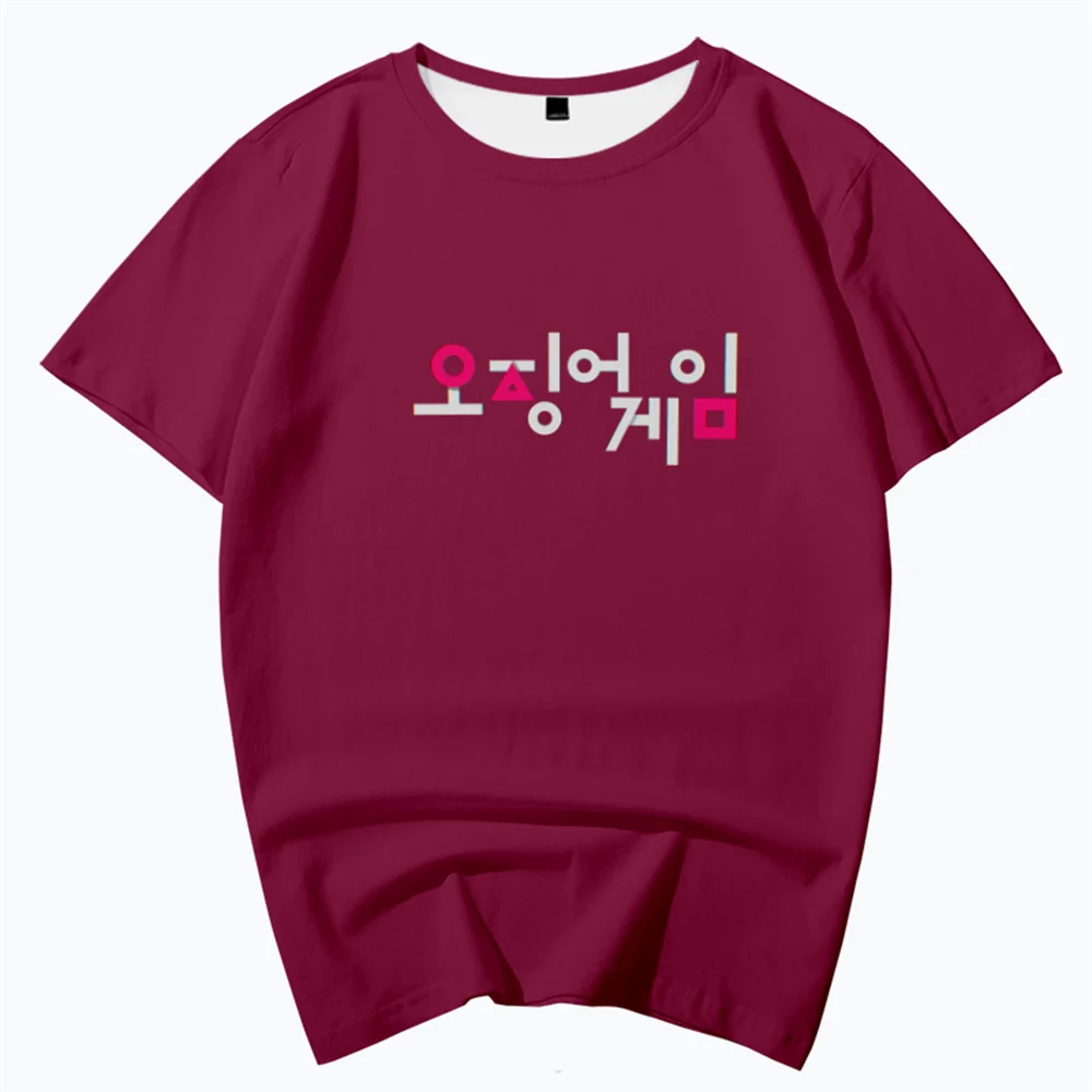 

Summer 3D Printing Squid Game T-Shirt Men Women Unisex Tops Casual Hip Hop Kids t-shirts Casual Boys Girls Cool Squid Game Tees
