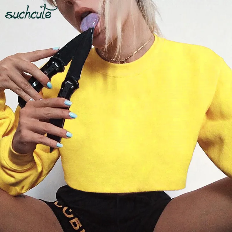 SUCHCUTE размера плюс женские толстовки с капюшоном и лонгсливе повседневные Modis