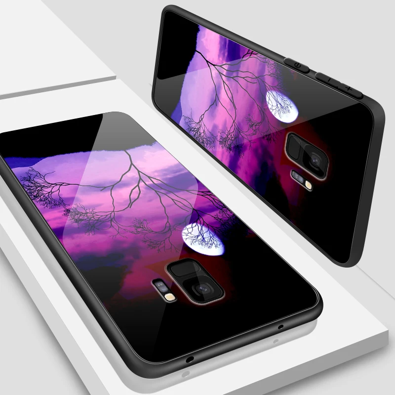 W362 for OnePlus 3T 3 5 6T 5T 6 7 7 Pro Anti Knock Tempered Glass Cover for Samsung Galaxy S9 S8 S10 Plus Printing Fancy Phone Case - Цвет: W362