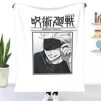 jujutsu kaisen gojo sensei throw blanket winter flannel bedspreads bed sheets blankets on cars and sofas sofa covers