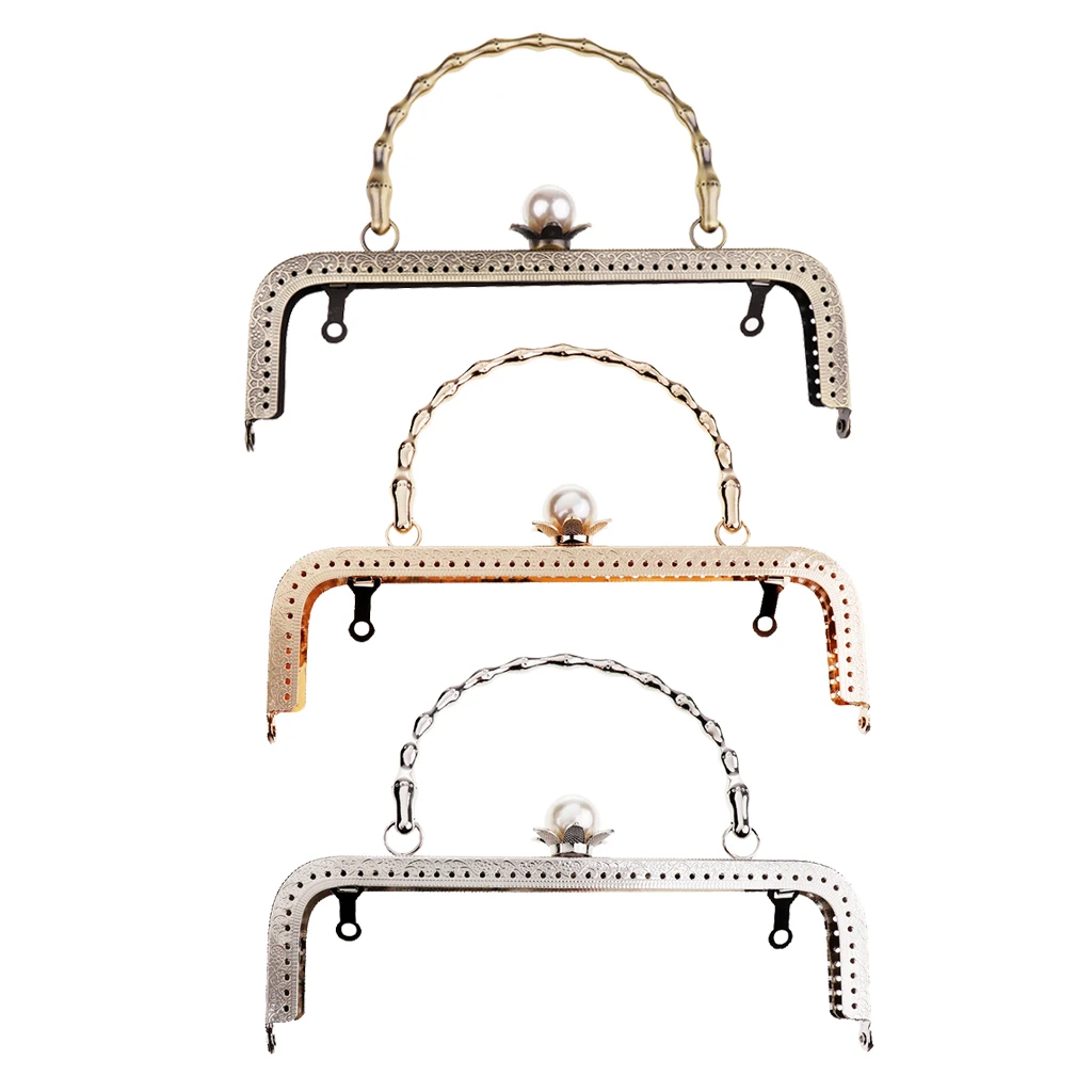 Сумка кошелек 20 см в стиле ретро клатч ручная работа металлическая оправа