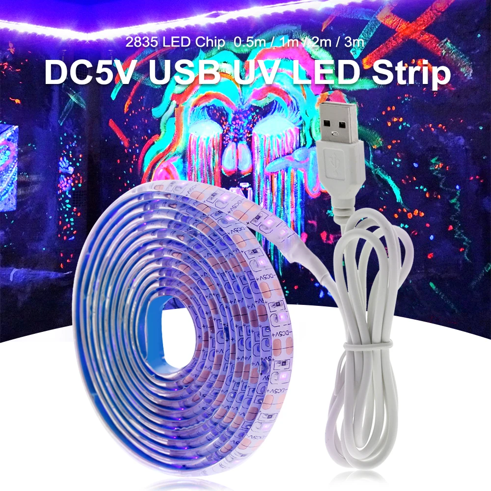 Светодиодная УФ-лента SMD2835 5 в постоянного тока 0 м 1 2 | Освещение