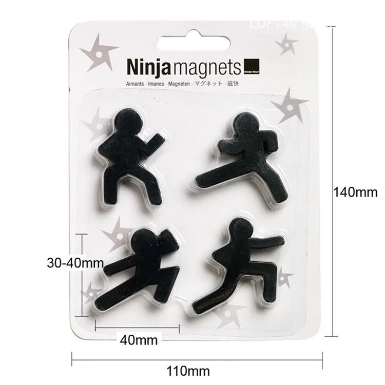 4 шт. кунг-фу магнит на холодильник милый маленький человек Кассетная лента