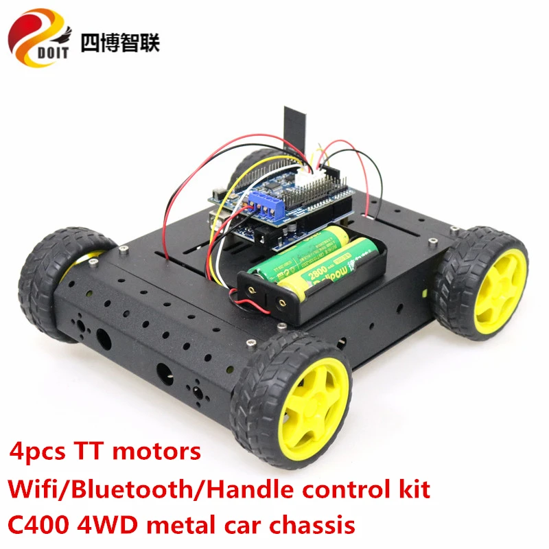 SZDOIT WIFI/Bluetooth/Управление ручкой C400 4WD умный автомобиль шасси RC металлический робот