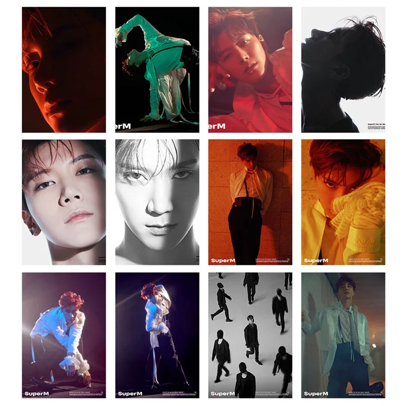 12 шт./компл. SuperM фото карточные фотографии LOMO карты самодельные вентиляторы