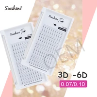seashine best quality short stem russian volume lashes extension premade fans faux mink eyelashes extension individual lashes