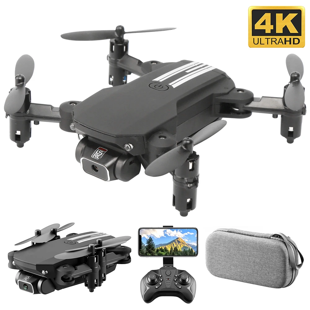 Мини RC беспилотник 4K HD камера Quadcopter WiFi Fpv давление воздуха высота держать черный и