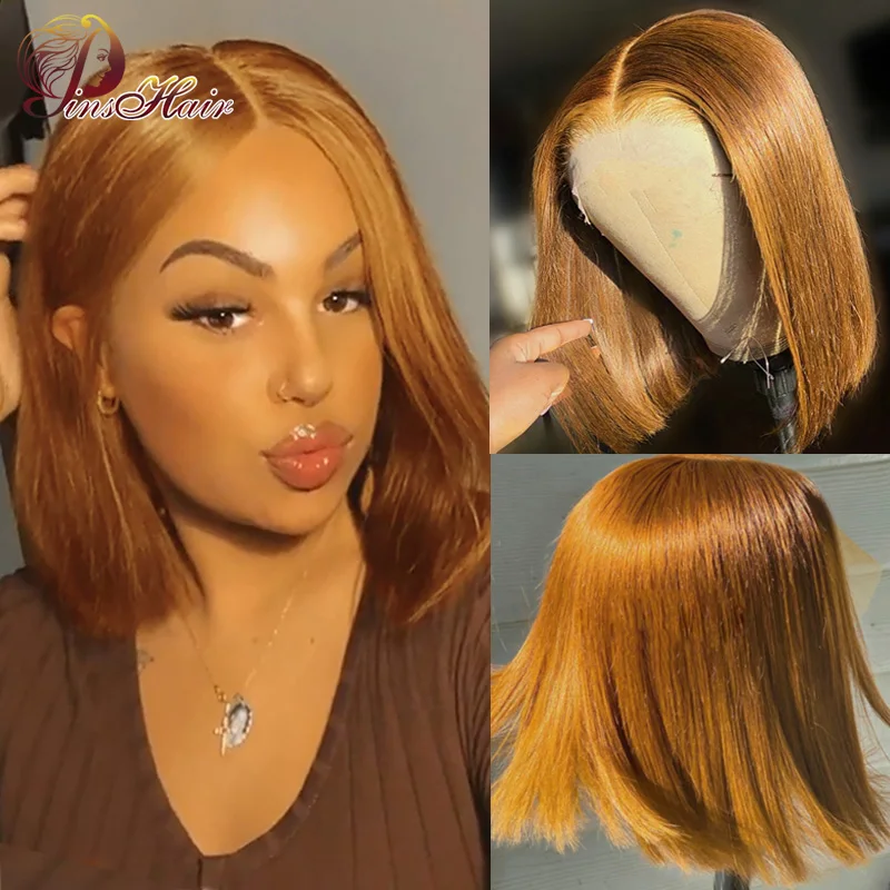 

Ginger Bob Wig Lace Front Human Hair Wigs Red Orange Wig Straight Human Hair Bob Wigs Peruvian Blonde Ginger Lace Front Wig Remy