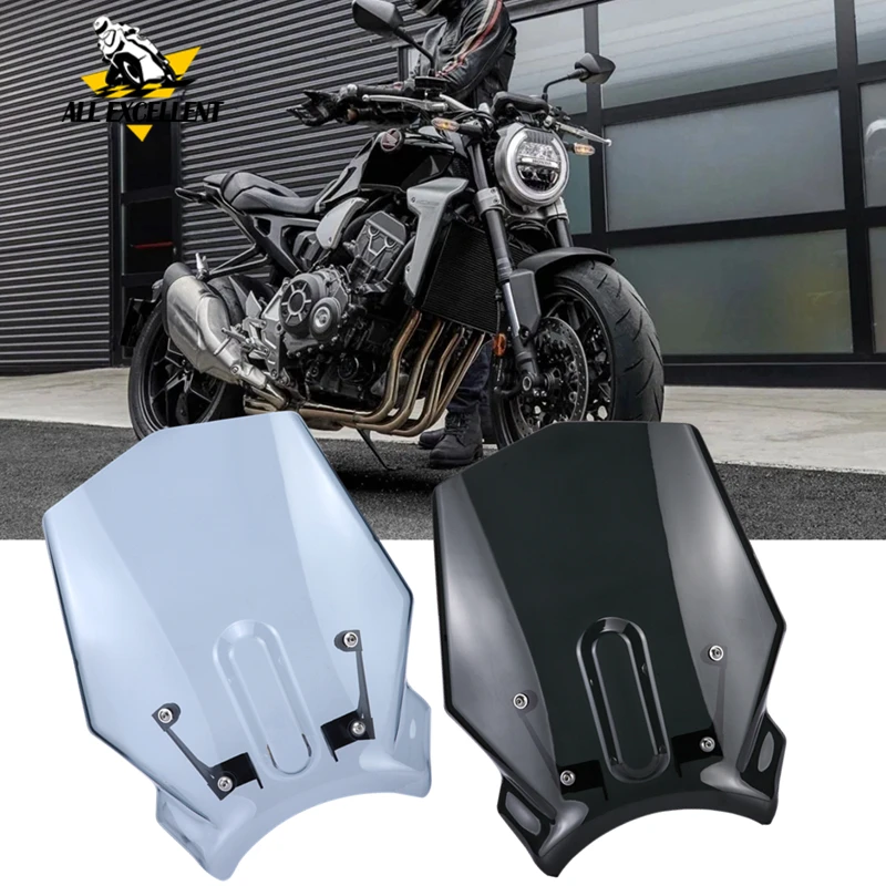Лобовое стекло мотоцикла для Honda CB1000R CB650R ветровой экран с регулируемым кронштейном ветровой экран воздушный дефлектор черный