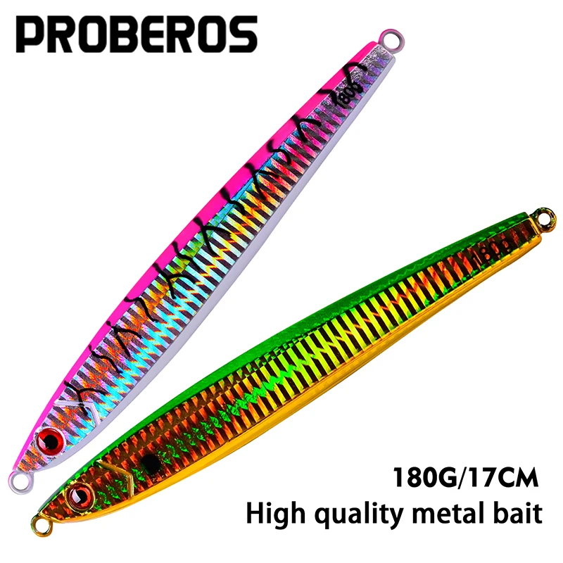 

1 шт., металлическая рыболовная приманка 180 г, рыболовная приманка для джиггинга, без крючков, искусственная жесткая приманка, приманка для д...