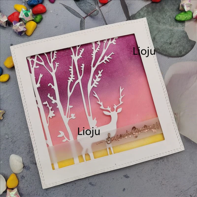 Рождественская резка оленей для создания карт и скрапбукинга DIY фото альбомная