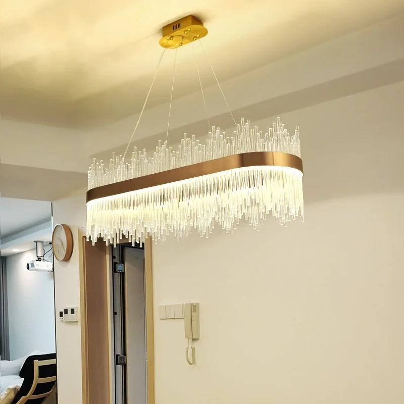 

Овальная светодиодный рустальная светодиодная Люстра для гостиной, столовой, спальни, кабинета, лампа для освещения отеля, кафе, бара