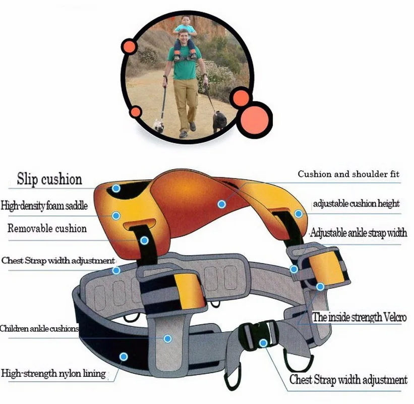 Седло для детей переноска отца плечевое сиденье поездок на бедра детский ремень