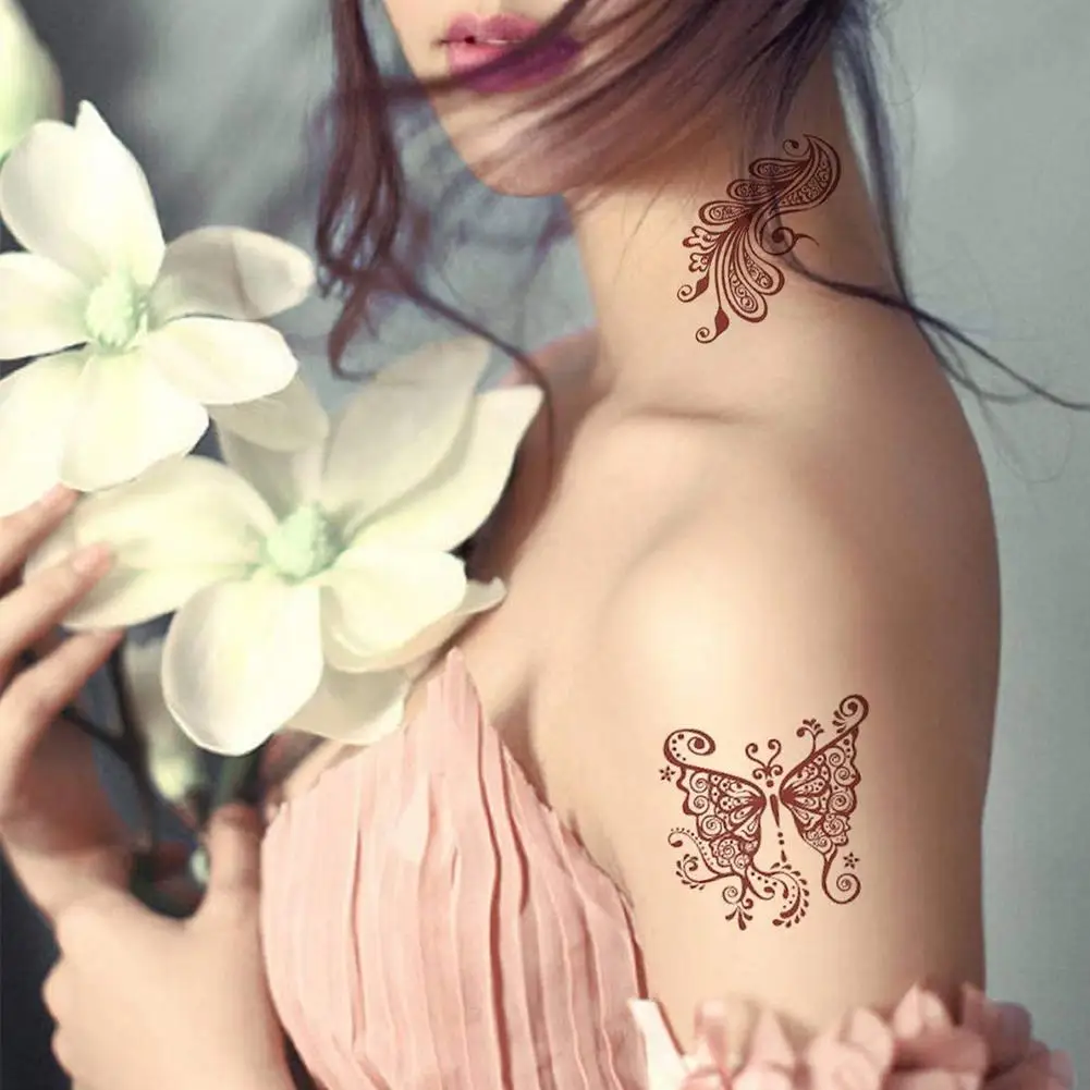 

Natural Temporary Flash Tattoo Paste Rose Henna Body Indian Cones Paint Cream Disposable Lnks Tattoo Fashion Wedding Arts S D9E6