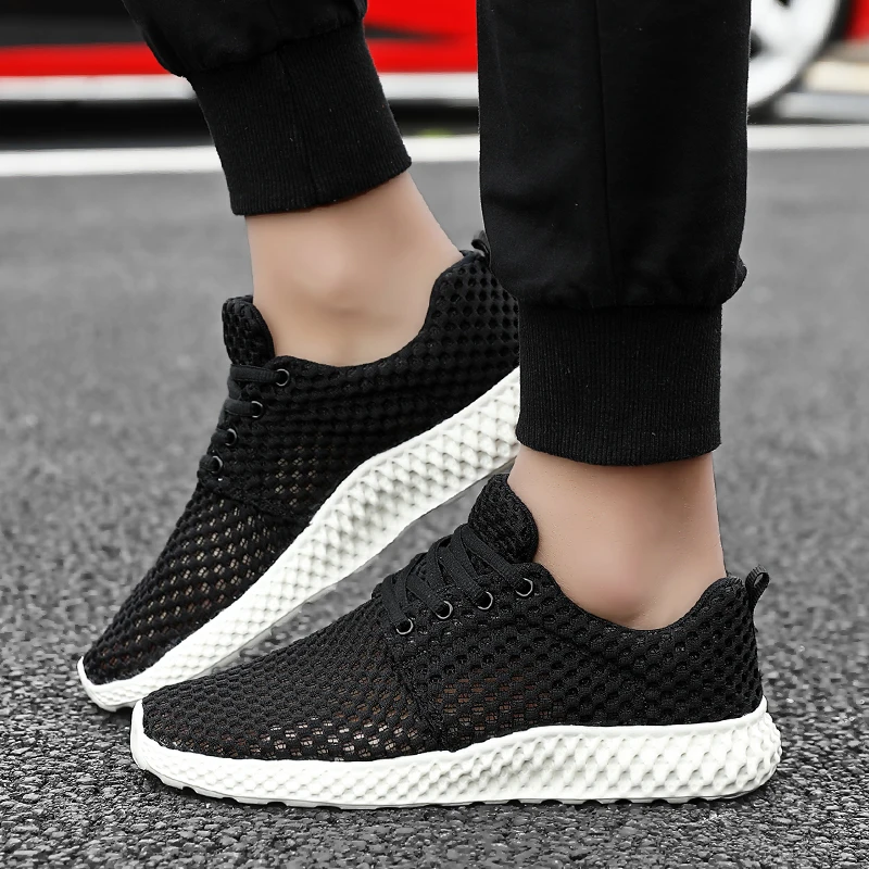 2021 Men Tennis Shoes Fashion Breathable Comfortable Fitness Walking Sneakers Male Lace-up Athletic Trainers Outdoor Sport Shoes