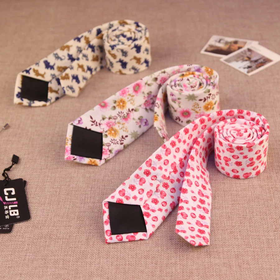 Linbaiway 6 см Тонкий цветочный шейный галстук для мужчин хлопковый Женский Свадебный