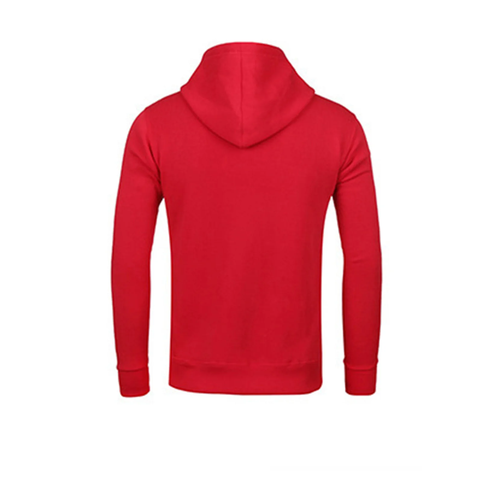 

Men Spring Sweatshirt, Solid Color Long Sleeves Casual Hoodies with Patch Pocket