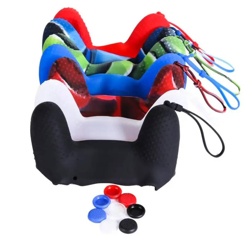 Мягкий силиконовый гелевый резиновый чехол с 2 колпачками для джойстика SONY Playstation